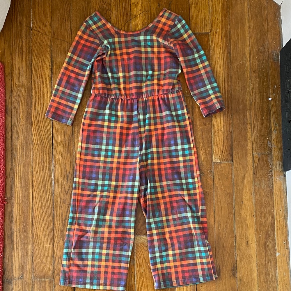 Alice + Ames Colorful Plaid Kids Jumpsuit